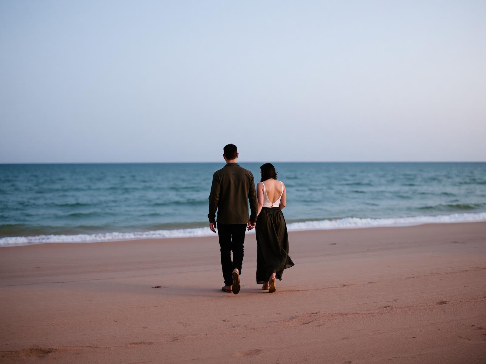 Casal na praia
